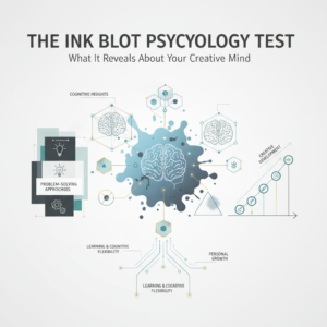 An abstract, minimalist infographic-style image featuring interconnected conceptual representations of a brain or mind, with glowing nodes and lines forming an intricate idea network, symbolizing creativity and cognitive assessment. Layered geometric shapes and subtle gradients in soft blues, charcoal, and white with gold or teal accents illustrate structured problem-solving, personal growth, and the analytical understanding of creative potential. The design is modern, premium, and clean, suitable for an article about psychological insights into creative minds.